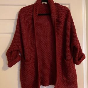 Vestique burgundy sweater cardigan